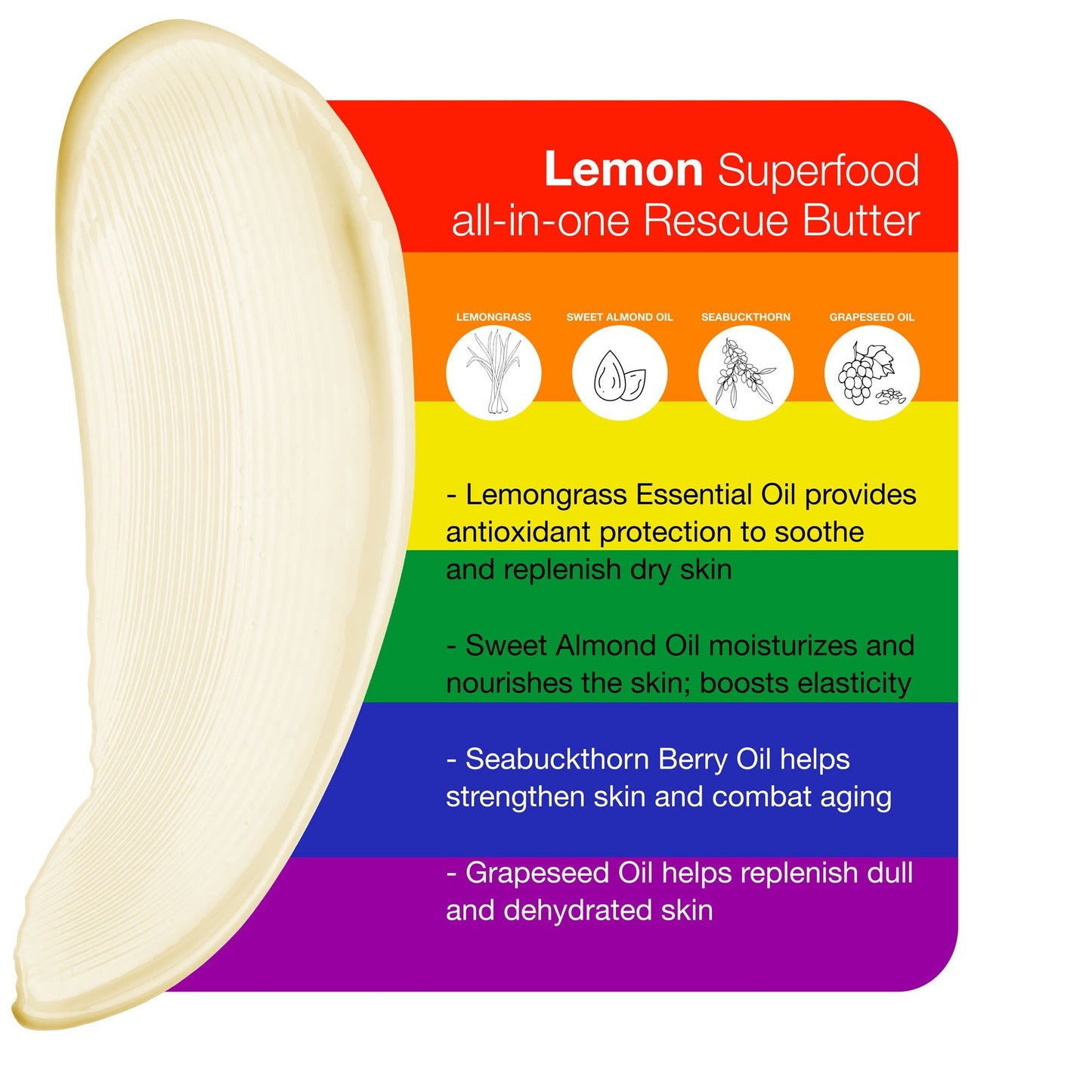 Pride Edition Lemon Superfood All-In-One Rescue Butter 50ml