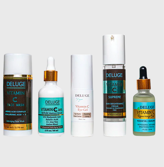 Vitamin C Face Bunddle: (Vitamin C Serum+ Vitamin C Wash + Vitamin C Toner + Vitamin C Eye Gel + Vitamin C Cream -Suprem